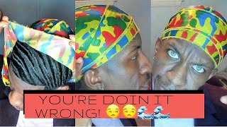 360 WAVES HOW TO TIE A DURAG CORRECTLY IN 2020 [upl. by Castera]