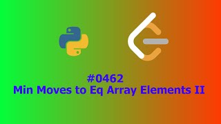 No Sound Leetcode 462 Minimum Moves to Equal Array Elements II [upl. by Nomrah160]