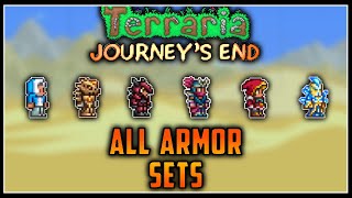 All Armor Sets in Terraria Journeys End Outdated [upl. by Cozmo]