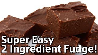 Super Easy 2 Ingredient Fudge In One Bowl  Tasty Christmas Candy Recipe [upl. by Cathyleen]