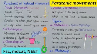 Paratonic movements  Movements in plants  Tropic movements  nastic movements [upl. by Chapman]