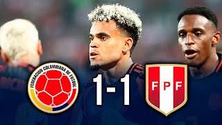 EMPATE AGÓNICO COLOMBIA Vs PERU 11 RESUMEN y ANALISIS del PARTIDO ELIMINATORIAS SUDAMERICANAS [upl. by Melar]