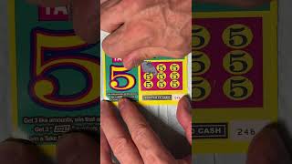 Lottery 734 WON FREE TICKET TAKE 5 scratcherman scratch lottery lotteryjackpot scratchin [upl. by Yllop]