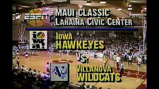 11 Iowa vs Villanova  11291987  Maui Classic Championship  Full Game [upl. by Winn]