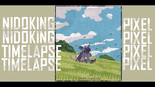 Pixel Art Timelapse 13  Nidoking Study POKEMON [upl. by Santa]