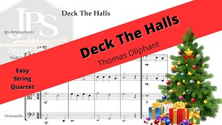 Deck The Halls  String quartet Sheet Music [upl. by Keram]