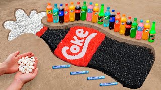 DIY Giant Coca Cola and Mentos Bottle with Orbeez Underground [upl. by Sahpec]