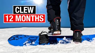 12 Months Snowboarding with Clew Step In Bindings [upl. by Junieta]