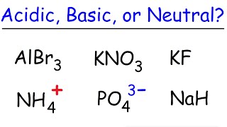 Acidic Basic and Neutral Salts  Ionic Compounds [upl. by Thornton]