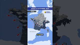 Météo du Jeudi 14 au Samedi 16 Novembre 2024 [upl. by Nillok]