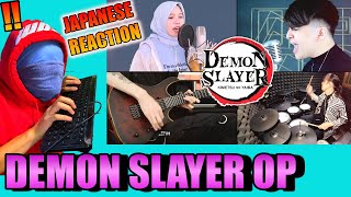 【RAINYCH RAN】Japanese reacts to quotGURENGEquot DEMON SLAYER OP BAND COVER オタクのリアクション動画【JJAbs】 [upl. by Ahsii]