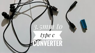 35 mm to type c converter adapter best adapter for android phones 🍁 [upl. by Ailaham]