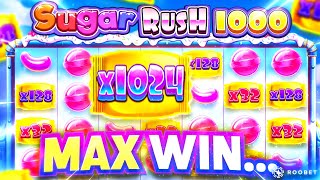 I GOT MAX WIN SETUP ON SUGAR RUSH 1000 HUGE WIN [upl. by Ardnaet]