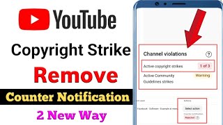 YouTube Copyright Strike Kaise HatayeCopyright Strike Par Counter Notification Kaise Kare [upl. by Oralla]