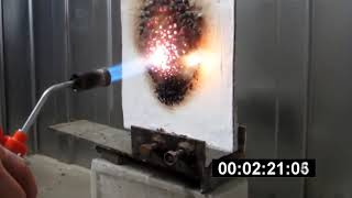 Thermal Nano Fireretardent Paint Coating Demonstration of Cardboard Paper with R120 rating [upl. by Aihsat]