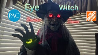 Spellcasting Eye Witch Demo and Review PAC Home Depot Halloween 2024 [upl. by Aihsenek]