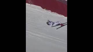 FIS WSC 2023 Meribel 1st Women Downhill Training Wright Crashes Amateur [upl. by Lenno]