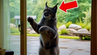 Lynx Knocks at Family’s Window Every Morning – Dad Decides To Follow Him [upl. by Wilburn]