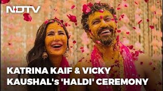 Katrina Kaif And Vicky Kaushals Pics From Their Haldi Ceremony Send The Internet Into A Tizzy [upl. by Yrrehs]