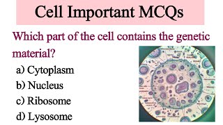 Cell Important Mcqs 20242025  Biology Important Mcqs For All Test [upl. by Elegna]