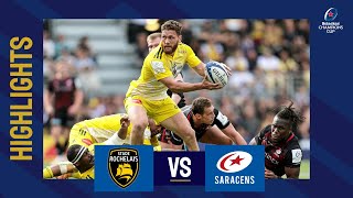 Highlights  Stade Rochelais v Saracens Quarterfinal│Heineken Champions Cup 202223 [upl. by Leis299]