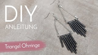 DIY Anleitung  Triangel Ohrringe [upl. by Nedrob]