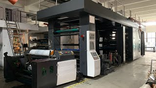 6 colors 250mmin CI flexographic printing press machine with good printing effect finish testing [upl. by Edita474]