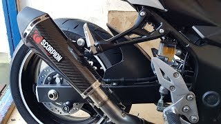 GSR 750 SCORPION EXHAUST [upl. by Bremble]