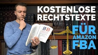 Rechtstexte für Amazon FBA  Impressum Datenschutz Widerruf AGB kostenlos erstellen wichtig [upl. by Aletse172]