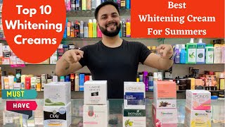 Top 10 Whitening Cream For Summers  Best Whitening Cream [upl. by Ateiram]