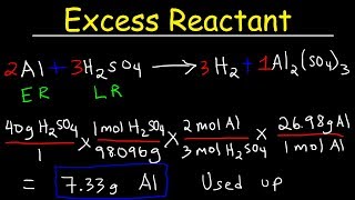 How To Find The Amount of Excess Reactant That Is Left Over  Chemistry [upl. by Nailuj]