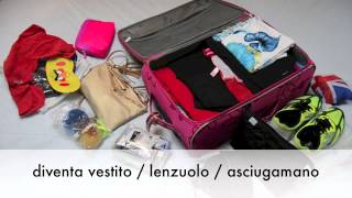 10 capi 45 outfits il giro del mondo con un bagaglio a mano [upl. by Anayrb]