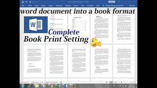 how to make a word document into a book format [upl. by Ramal]