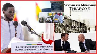 🔴Thiaroye 44  Le discours poignant du président BDF sur le massacre des tirailleursJean Noël bri [upl. by Bartolome]