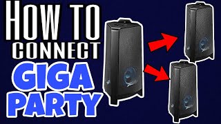 How to connect Samsung giga party audio speaker MXT50 70 in multiple units via ADD STREO GROUP PLAY [upl. by Heller91]