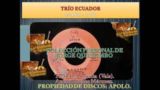 ANGUSTIA Vals  TRIO ECUADOR  45 RPM  1975 [upl. by Huberman]