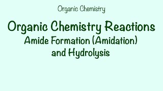 GOB 56 Amide Formation and Hydrolysis [upl. by Neztnaj]