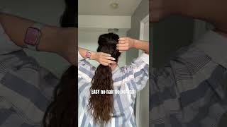 no hair tie ponytail Perfect for long and thick hair OR short and thin hair longhair hairstyle [upl. by Thamos72]