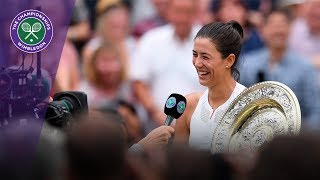 Garbiñe Muguruza Wimbledon 2017 winners interview [upl. by Yrok]