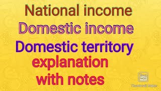 Domestic territory national income and domestic income class 12 macroeconomics [upl. by Schifra81]