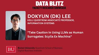 Take Caution in Using LLMs as Human SurrogatesDokyun DK Lee Data Blitz 2024 [upl. by Nyrahtak819]