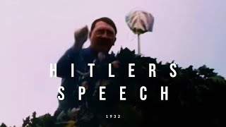 Adolf Hitler Speech in 1932 Nazi Rally [upl. by Aiynot]