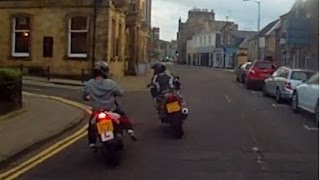 Scooter Crashes In To Motorcycle [upl. by Kristof575]