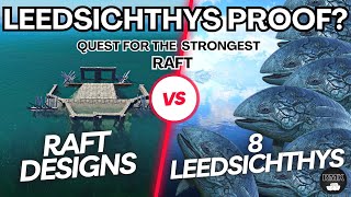 ARK Survival Ascended  Raft Designs vs 8 Leedsichthys  Leed Resistant Rafts  How to Build [upl. by Ydnyl]