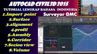 AUTOCAD CIVIL3D 2015 LENGKAP COMPLETE BAHASA INDONESIA [upl. by Wood]