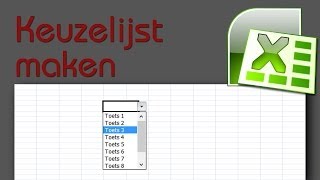 Cursus Excel Les 8 Keuzelijst maken dropdown menu [upl. by Bellda]