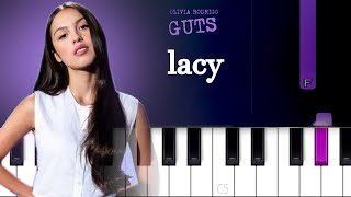 Olivia Rodrigo  lacy  Piano Tutorial [upl. by Hajidahk175]