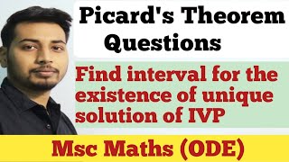 Problems based on Picards Theorem  Existence and uniqueness theorem question  ODE  Msc maths [upl. by Ardnaeel]