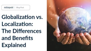 Essay Globalization vs Localization Rebalancing the Economic Priorities [upl. by Gilliette]