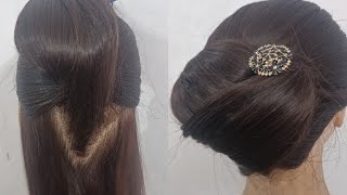 Get diwali ready in 5 minutes with this easy and beautiful bun😍 [upl. by Scales]